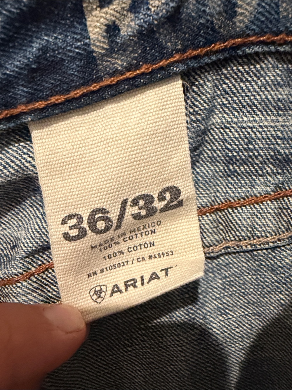 Ariat Straight Leg Men's Jeans Size 36x32 - Picture 5 of 7
